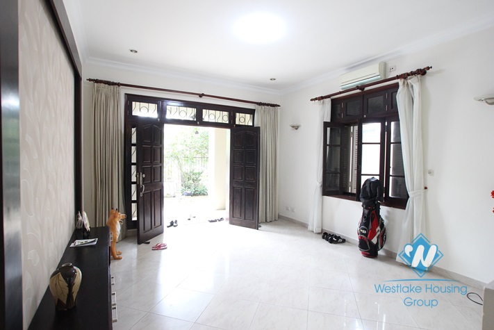 High quality house for rent with garden around in Ciputra area, Tay Ho District, Ha Noi